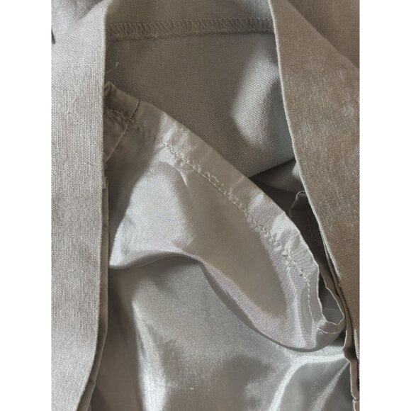 Chadwicks Cropped Womens SZ 4 Linen Blend Wide Leg Lined Pants Beachy Casual - Picture 5 of 8